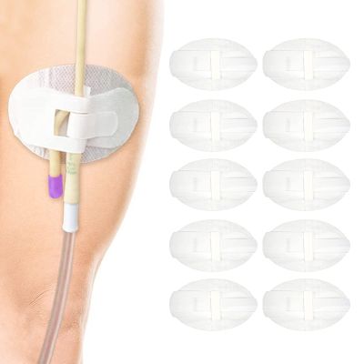10Pcs Catheter HoldeCatheter Stabilization Device Legband Holder Sticker Urinary Tube Holder Universal Fixing Bands Catheter Tube Holder White (White-10Pcs)