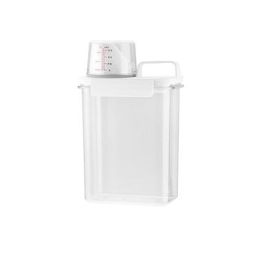 Laundry Detergent Dispenser Clear Washing Powder Container with Lid and Handle Laundry Detergent Powder Storage Box for Laundry Powder Beads, Oatmeal, Pet Food