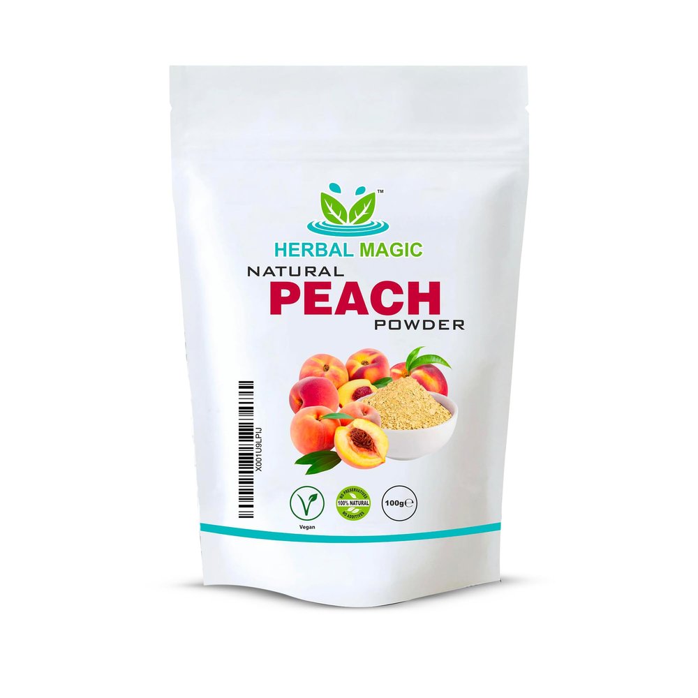 Herbal Magic's Pure & Natural Peach Powder-Rich & Vibrant Smoothies, Shakes, Juices, Baking, Cuisines - irresistibly Delicious - for an Active Lifestyle -100g