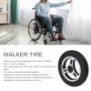 10inch Wheelchair Caster Wheel, (10")250 * 50mm 4 Holes Anti-Slip No Inflation PU Wheel Alloy Steel Hub Explosion Proof Caster, 6mm Walker Tire Replacement view 2