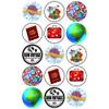 15 x Bon Voyage Mix Edible Wafer Card Fairy Cupcake Toppers Cake Party Decorations view 1
