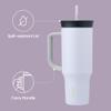 Owala Stainless Steel Triple Layer Insulated Travel Tumbler with Spill-Resistant Lid, Straw, and Carry Handle, 1185ml Purple (Bunny Hop) view 3