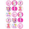 15 x 1st Birthday Pink Girl Mix Edible Wafer Card Cupcake Toppers Cake Party Decorations view 1