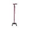 Walking Stick - Old Walking Stick, Old Man Walking Stick - Four-Foot Multifunction Crutch - Men's and Women's Anti-Slip Stick Retractable Lamp (Color : RED) Family Present view 1