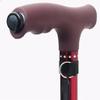 Walking Stick - Old Walking Stick, Old Man Walking Stick - Four-Foot Multifunction Crutch - Men's and Women's Anti-Slip Stick Retractable Lamp (Color : RED) Family Present view 2