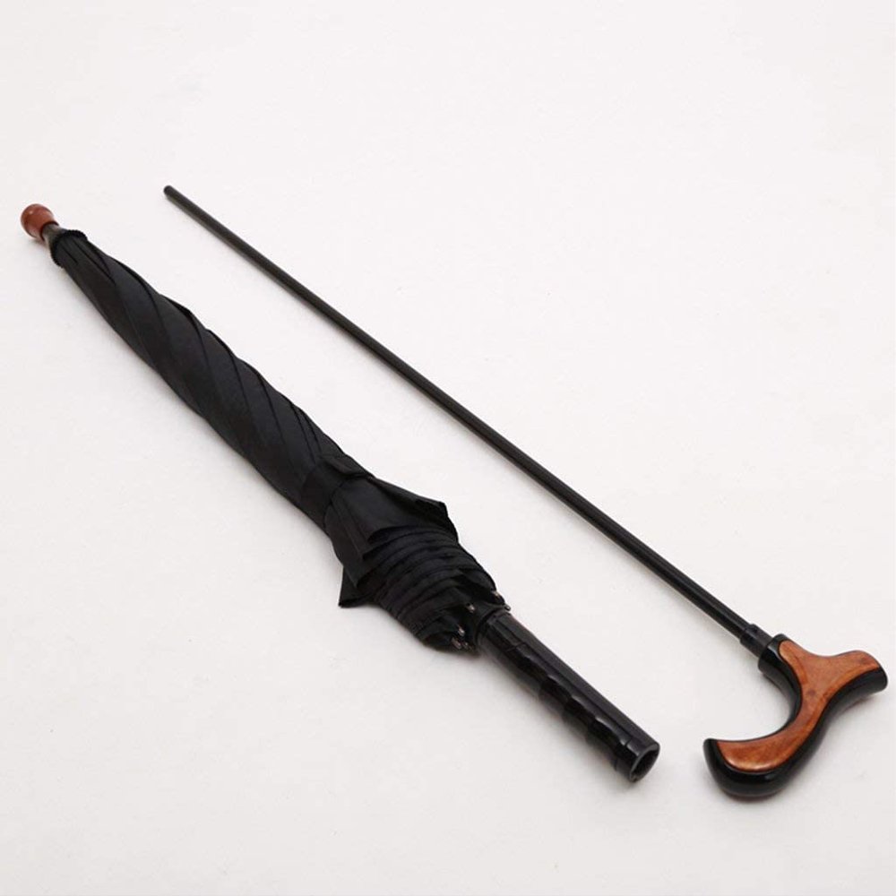 Walking Cane Holder Walking Stick Crutch For Old Man Elderly Telescopic Stable Non Slip Lightweight Height Adjustable With 4 Feets And Wooden Handle Black Walking Sticks For Men Or Women Practi