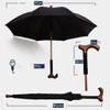 Walking Cane Holder Walking Stick Crutch For Old Man Elderly Telescopic Stable Non Slip Lightweight Height Adjustable With 4 Feets And Wooden Handle Black Walking Sticks For Men Or Women Practi view 3