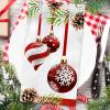 100 Pack Christmas Guest Napkins Xmas Hanging Ball Pine Cone Pattern Disposable Paper Napkins Xmas Holiday Dinner Hand Napkin for Home Kitchen Bathroom, 13 x 15.7 Inch view 3
