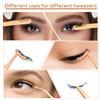 3pcs Eyelash Tweezers Set, 3 Styles Eyelash Extension Tweezers Tool Stainless Steel Eyebrow Tweezers Lash Clip Applicator Tweezers Eyelash Tweezers for Clusters False Lashes Makeup (Rose Gold) view 4