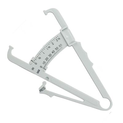 Tiuimk Body Fat Caliper - White, Plastic Body Fat Clipper