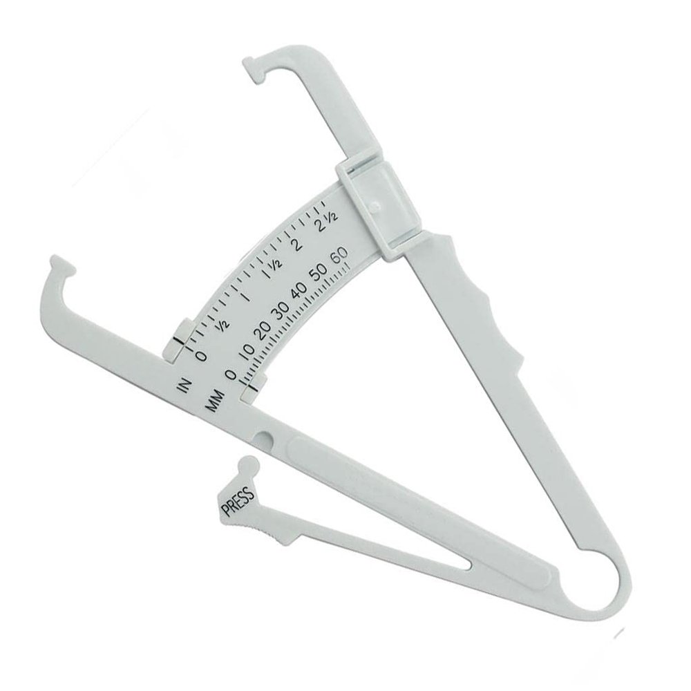 Tiuimk Body Fat Caliper - White, Plastic Body Fat Clipper
