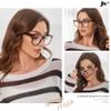 JM 3 Pack Classic Square Reading Glasses for Women Men, Retro Trendy Oversized Blue Light Blocking Readers +2.0 view 2