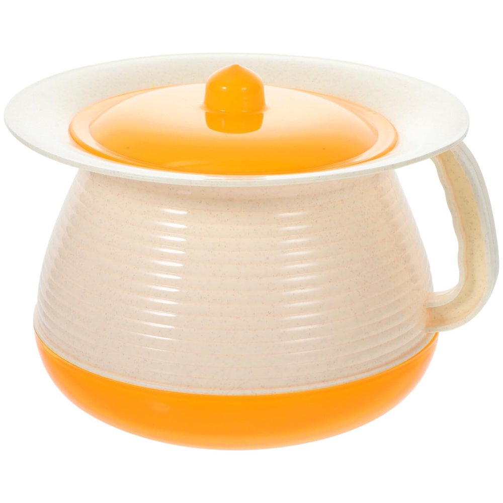 TOPBATHY Portable Urinal Potty with Lid for Adults and Children Lightweight Plastic Chamber Pot for Bedroom and Travel Sealed Urine Pot for Elderly Pregnant Women