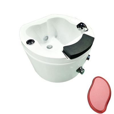 Acrylic Massage Footbath Round Floor Type Foot Massage Basin Stress Relief for Fatigue and Tired Feet Massage Pedicure Spa Large Foot Bath Tub with Foot Scratcher for Women and Men ( Color : Type b ,