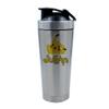 Cartoon Character Gift, Personalised Water Bottle, Gift For Kids, Boy, Girl, Back To School, 500ml Aluminium Shaker Bottle for Supplement Shakes - Easy Clean, Durable Cup. (Silver) view 1