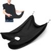 Azwood Beard Apron Bib for Cutting Beard Shaving Beard Trimming Catcher Cape Waterproof Non Stick Hair Catcher Grooming Cloth with 2 Suction Cups Gifts for Men Black view 2