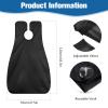 Azwood Beard Apron Bib for Cutting Beard Shaving Beard Trimming Catcher Cape Waterproof Non Stick Hair Catcher Grooming Cloth with 2 Suction Cups Gifts for Men Black view 3