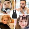 Azwood Beard Apron Bib for Cutting Beard Shaving Beard Trimming Catcher Cape Waterproof Non Stick Hair Catcher Grooming Cloth with 2 Suction Cups Gifts for Men Black view 4