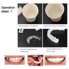 Flipped Warmth 2 Pairs Cosmetic Teeth Veneers Dentures False Teeth Clip in Veneers Teeth Comfort Dentures for Bad Temporary Dentures Teeth for Men and Woman view 2