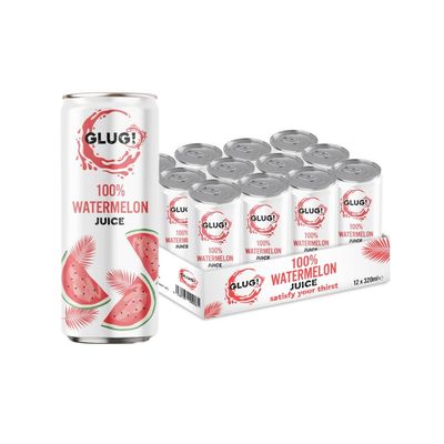 GLUG! 100% Watermelon Fruit Juice, Healthy Juice Drink With No Added Sugar (12X320ML)