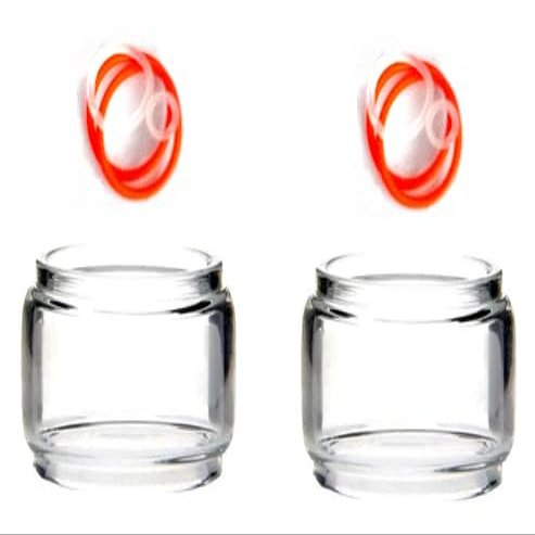 (2-Pack) Replacement Bubble Glass & seals Sets Compatible with Horizon Tech Falcon 2 Vape Tank