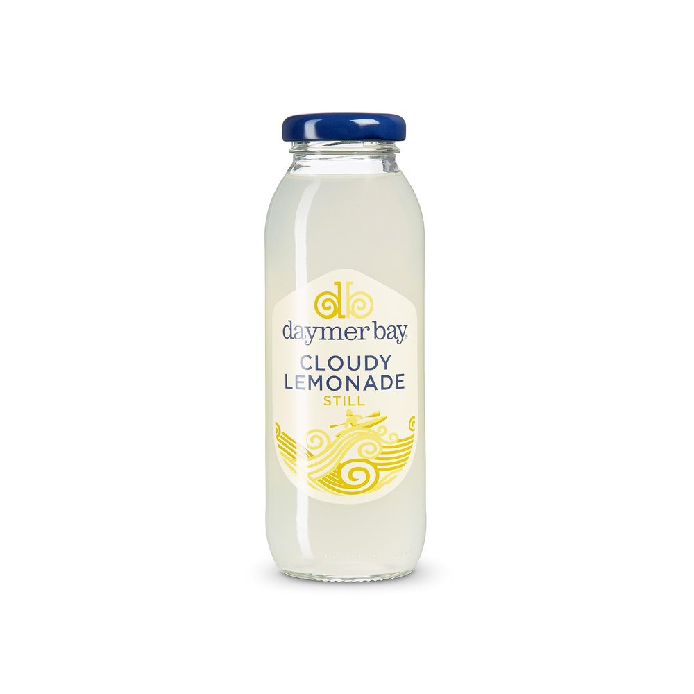 Daymer Bay - Cloudy Lemonade, Refreshing Still Summer Drink, Natural Ingredients, Not from Concentrate, Vegan, Gluten Free, 100% British Recyclable Packaging 12 x 250ml Glass Bottles