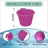 10 x 3 Gallon Pink Bucket Builders Bucket Fishing Water Pail Easy Clean Plastic With Handle 14 Litre 14L Strong Water Mixing Storage DIY view 2