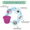 10 x 3 Gallon Pink Bucket Builders Bucket Fishing Water Pail Easy Clean Plastic With Handle 14 Litre 14L Strong Water Mixing Storage DIY view 3