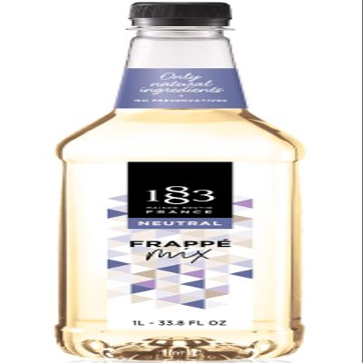 1883 Maison Routin Premium Frappe Mix Syrup for Iced Coffee, Milkshakes & Blended Drinks - Vegan-Friendly, Gluten-Free, No Artificial Ingredients - 1L PET Bottle