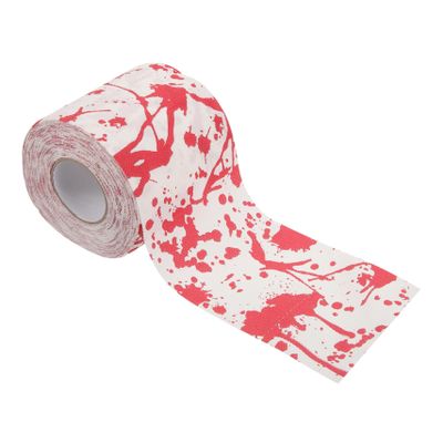 Angoily Bloodstain Toilet Paper Scary Printed Roll Paper Halloween Decoration for Halloween Party