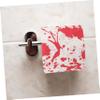 Angoily Bloodstain Toilet Paper Scary Printed Roll Paper Halloween Decoration for Halloween Party view 2