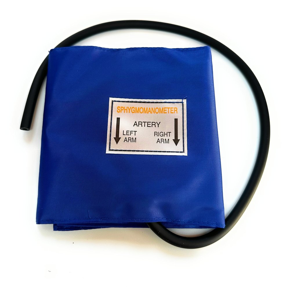 ICE Medical Replacement Manual Aneriod Sphygmomanometer Blood Pressure Cuff (Adult Arm - Standard, Blue)