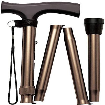 2 Pcs Aluminium Alloy Crutches,L-Shap Ergonomic Design Cane,Adjustable Folding Walking Stick, Non-Slip Base, 830-930 Mm Present