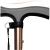 2 Pcs Aluminium Alloy Crutches,L-Shap Ergonomic Design Cane,Adjustable Folding Walking Stick, Non-Slip Base, 830-930 Mm Present view 3
