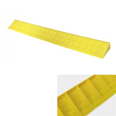 TRUNXUCL Rise Threshold Ramp for Doorways, Non-Slip Ramps for Wheelchair Scooter Stroller, for Indoor or Outdoor, Bathroom, Doorways, Lenght:100cm/39.4in (Color : Yellow, Size : 11cm/4.3in)