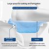 CUTTE Sitz Basin Sitz Bath Drain Holes, Sitz Bath for Toilet Hemorrhoids Postpartum Care Perineal Soaking Bath Over The Toilet Seat, Sitz Bath Seat for Hemorrhoids,Transparent,38.5x35.5cm view 2