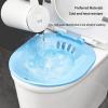 CUTTE Sitz Basin Sitz Bath Drain Holes, Sitz Bath for Toilet Hemorrhoids Postpartum Care Perineal Soaking Bath Over The Toilet Seat, Sitz Bath Seat for Hemorrhoids,Transparent,38.5x35.5cm view 4