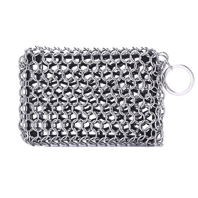 Cast Iron Cleaner,Scrubber Brushes for Cleaning,Stainless Steel Scrubber,Chainmail Scrubber for Cast Iron Pans,Cast Iron Brush,Stainless Scrubber for Cast Iron Scrubber