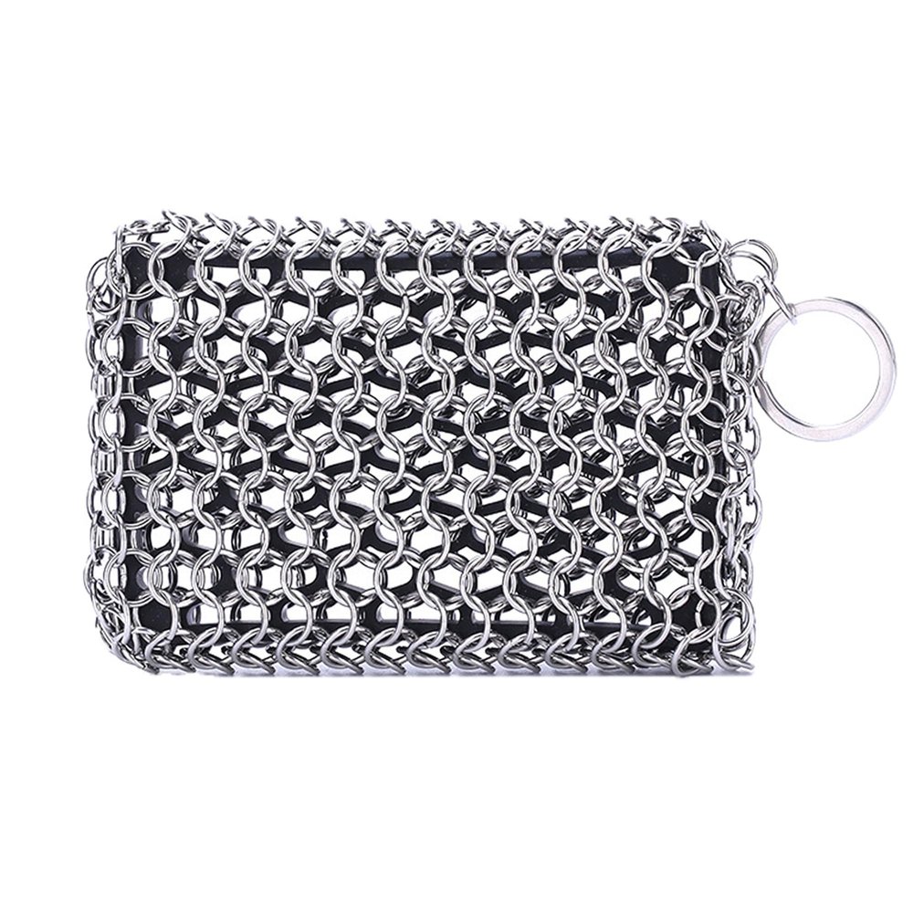 Cast Iron Cleaner,Scrubber Brushes for Cleaning,Stainless Steel Scrubber,Chainmail Scrubber for Cast Iron Pans,Cast Iron Brush,Stainless Scrubber for Cast Iron Scrubber