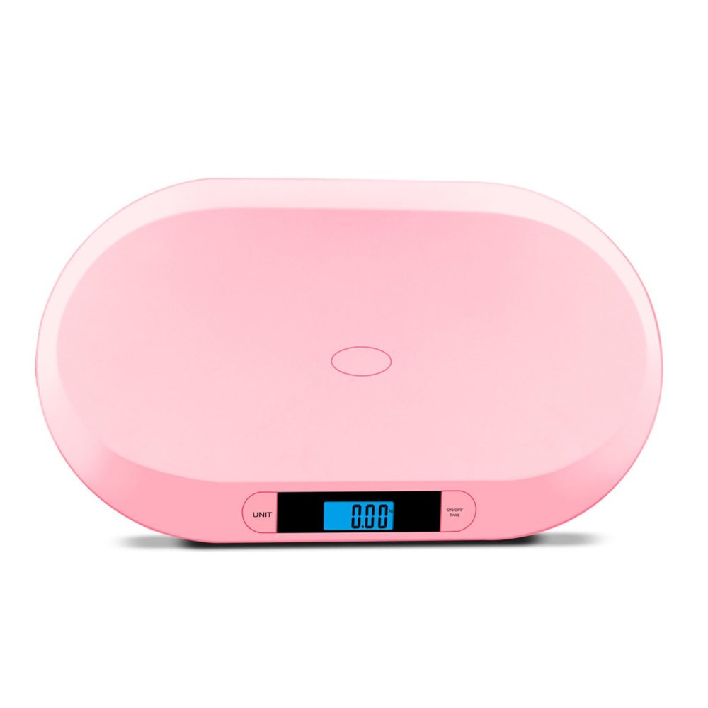 LCD Electronic Baby Scale Weight Measure LCD Screen Digital Scale for Newborn Infant 20kg Max Accurate Pets Infant Baby Scale,Pink