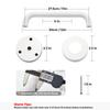 2 Pack Grab Bars for Shower Handle, 12 Inch Anti Slip Shower Grab Bars for Seniors, Stainless Steel Knurled Handicap Grab Bars for Bathroom, Grab Bars for Elderly for Wall(White, 1" Diameter) view 4
