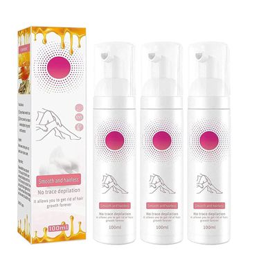 100mlSoftee Beeswax Hair Removal Mousse Beeswax Hair Removal Mousse Body Hair Removal Foam Mist for Men and Women Natural Permanent Gentle Hair Removal Mist