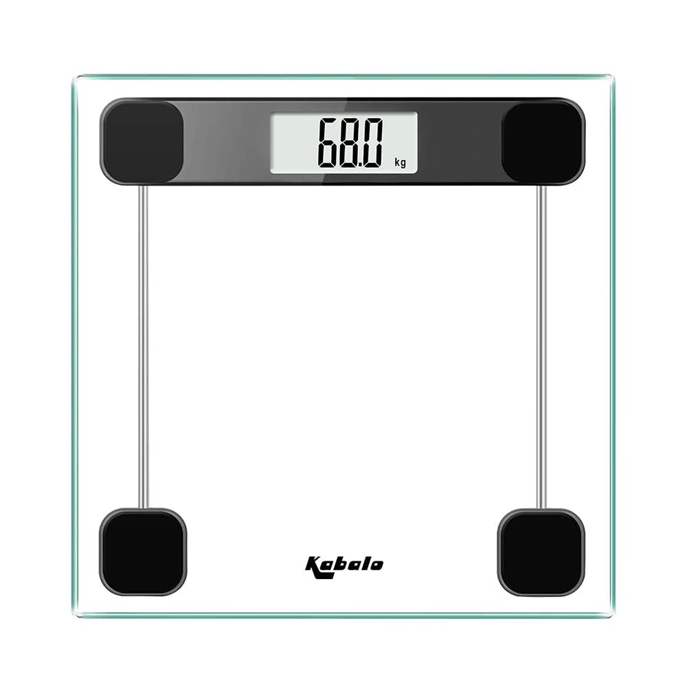 Kabalo Clear Digital Bathroom Scales 180KG Body Weight Weighing Scale LCD Electronic