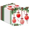 100pcs Christmas Guest Napkins 3 Ply Disposable Paper Pack Christmas balls Paper Luncheon Dinner Hand Napkins Christmas tree Theme Beverage Disposable Napkins for Xmas Party view 1