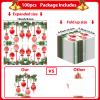 100pcs Christmas Guest Napkins 3 Ply Disposable Paper Pack Christmas balls Paper Luncheon Dinner Hand Napkins Christmas tree Theme Beverage Disposable Napkins for Xmas Party view 2