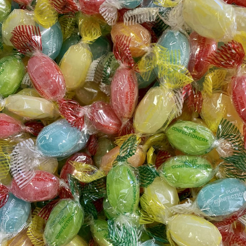 Sherbet Fruits (Wrapped) XL Retro Sweet Shop Gift Jar by The Gourmet Sweet Company