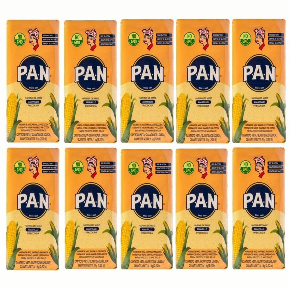 Harina PAN Pre-Cooked Yellow Maize Meal - 1kg (Box of 10)