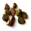 10 x Very Small UNAKITE TUMBLESTONES 0.7 to 2.1 cms Across 18.36 GMS view 1