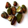 10 x Very Small UNAKITE TUMBLESTONES 0.7 to 2.1 cms Across 18.36 GMS view 2
