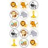 15 x Cute Safari Animal Mix Edible Wafer Cupcake Toppers Kids Party Cake Decorations view 1